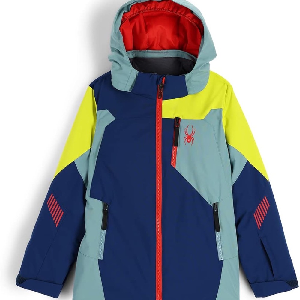 Spyder Red and Blue Kids' Ski Jacket